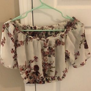Off the shoulder crop top